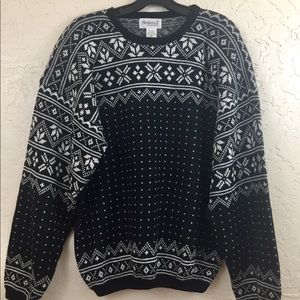 NWT 90s Vintage Plus Size Black Geometric Sweater